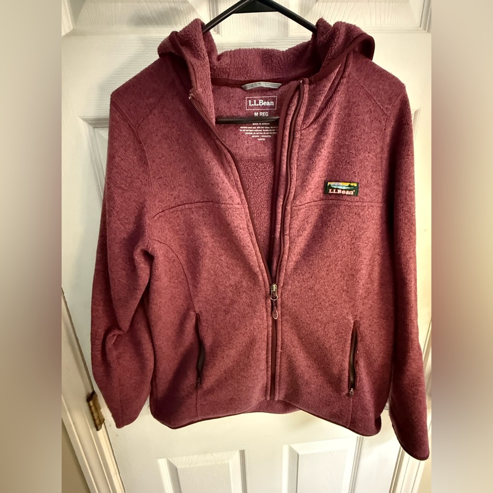 L.L. Bean Burgundy Zip-Up Jacket